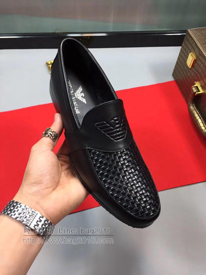 Armani男鞋 專櫃品質 牛皮休閒鞋 阿瑪尼休閒時尚男皮鞋  jpx1394